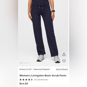 Livingston basic scrub pants. Petite. Navy. Size M/P. Worn once. Like new.